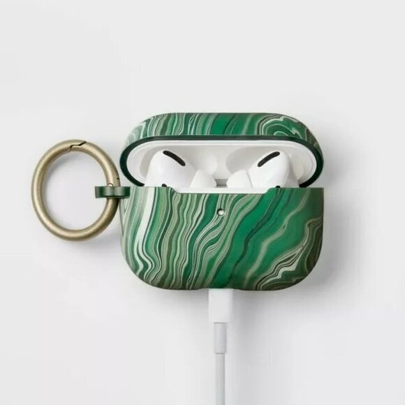 Apple AirPods Pro Hardshell Case with Clip | heyday™ | Jade Marble - Picture 6 of 8